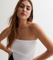 New Look White Jersey Bandeau Top